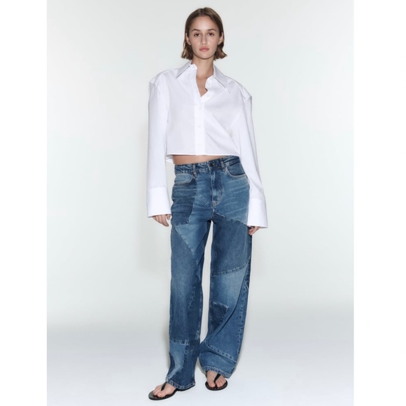 Zara ZW PATCHWORK JEANS - Picture 1 of 7
